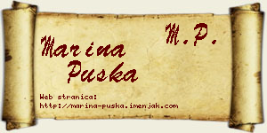 Marina Puška vizit kartica